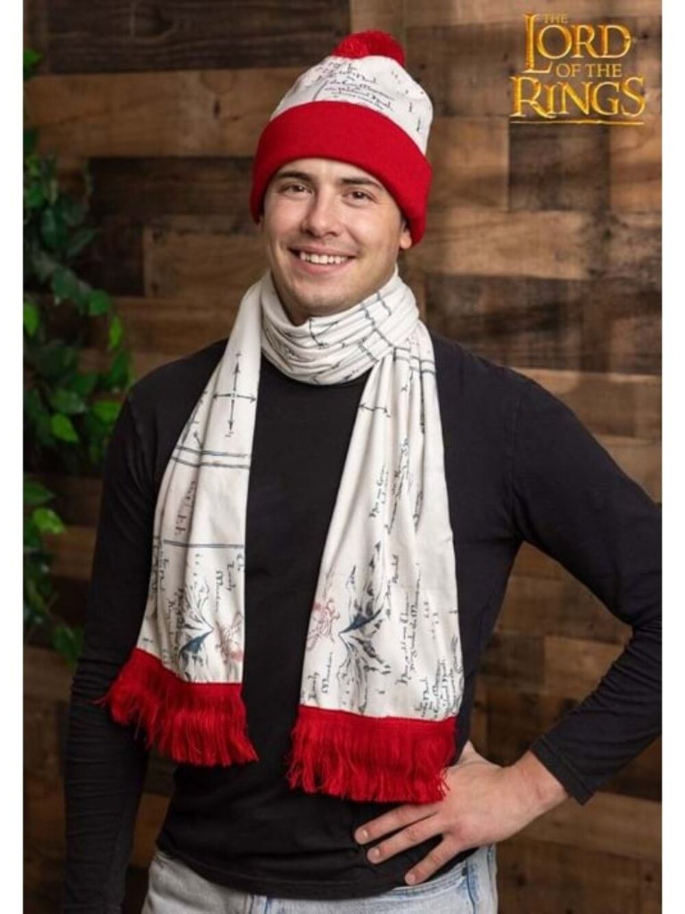 THE HOBBIT LOTR Scarf and Beanie Winter Hat Set NEW NWT